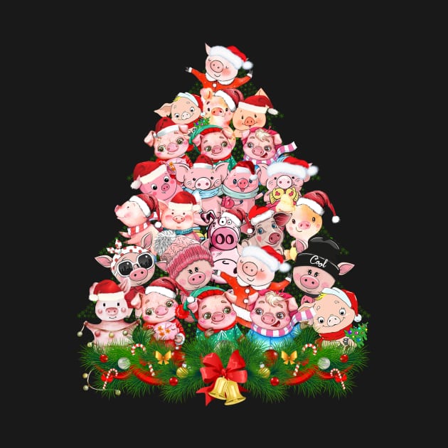 Pig Merry Christmas Tree. by tonydale