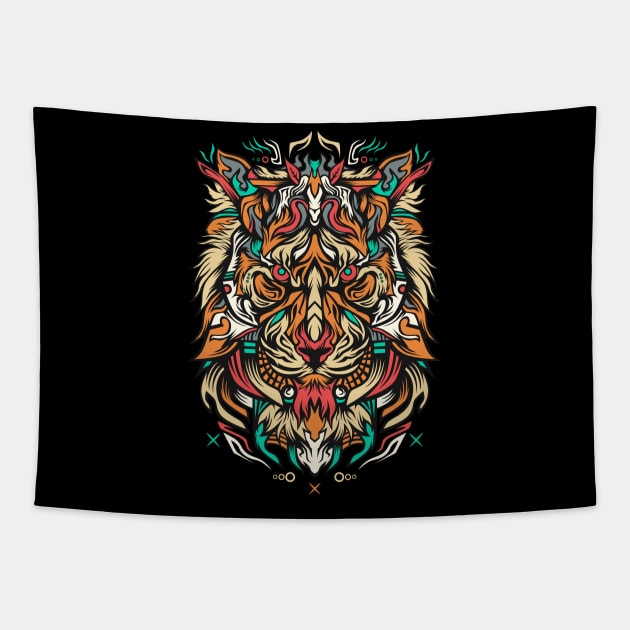 lionza illustration Tapestry by Mako Design 