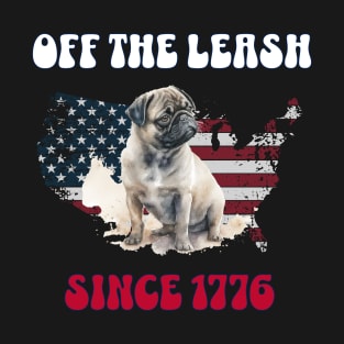 4th of July Independence Day Funny Design for Dog Lovers T-Shirt