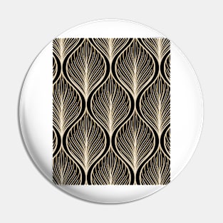 Ogee pattern in black and white, oriental outlines Pin