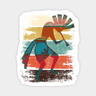 American Kokopelli On Stripes Grunge Style I Magnet