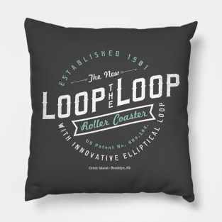 Loop the Loop - Classic Roller Coaster Merch Pillow