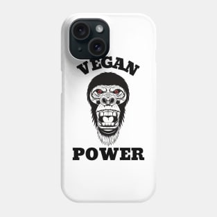 Vegan Power Workout, Gorilla Head Phone Case