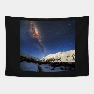 Milky Way over Mt Cook New Zealand Tapestry