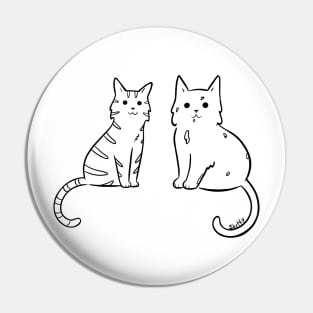 Two Cats Pin