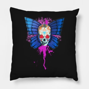 Butterfly sugar skull Pillow