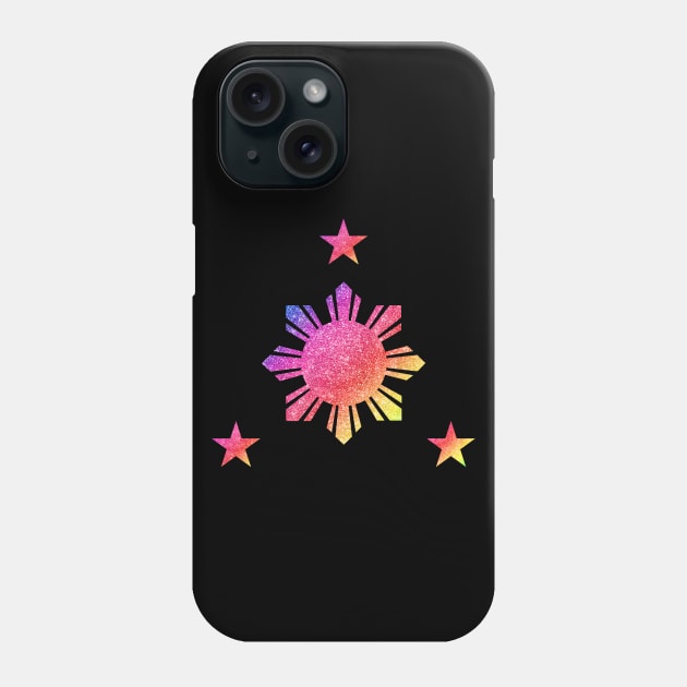 Philippines 3 Star and Sun Rainbow Filipino Flag Phone Case by Filipino