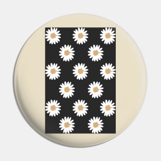 black slate camel daisy flower floral pattern Pin