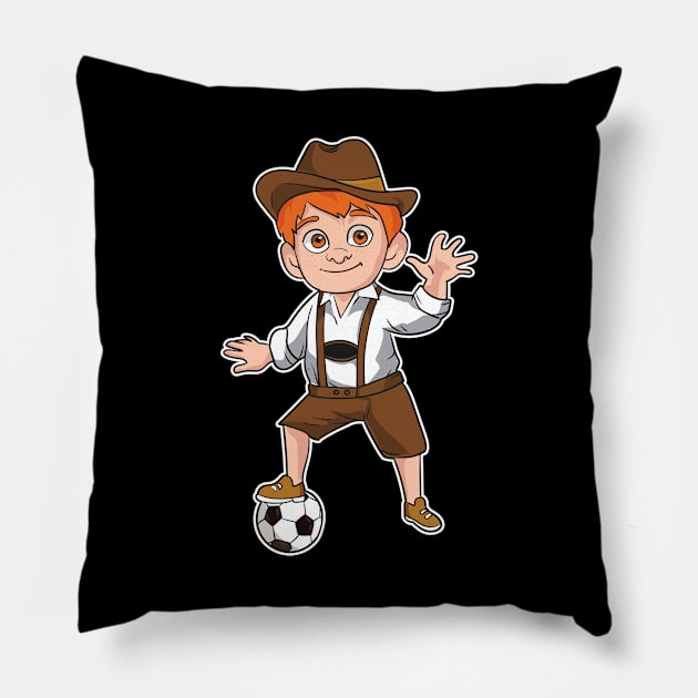 German Soccer Boy Germany Oktoberfest Futbol Pillow by E