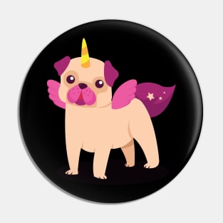 Cute Pug Unicorn - Funny Dog Lovers Gift Pin