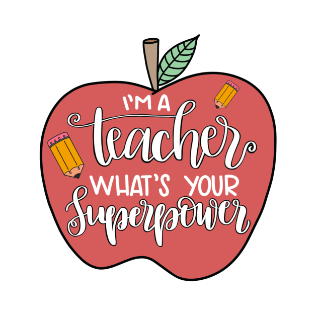 Teaching is A Superpower Sticker by trippyzipp