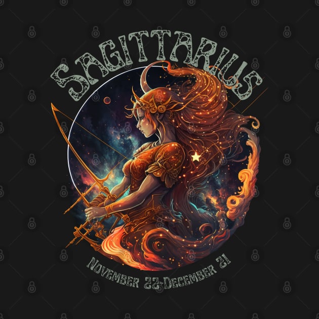 Retro Sagittarius Zodiac Sign by Curio Pop Relics