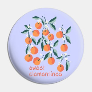 Sweet  Clementines Blue Pin