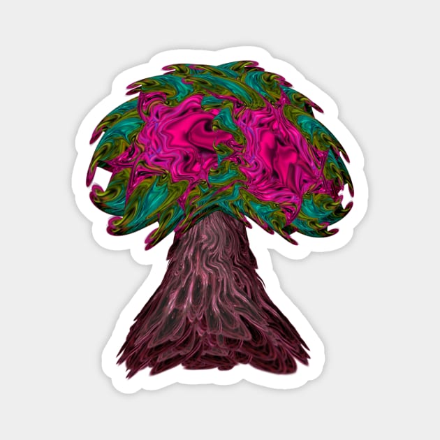 Trippy Tree #3 Magnet by Zenferren