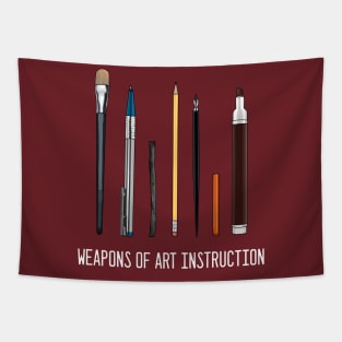 Weapons of art instruction Tapestry