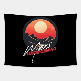 Terraforming Mars, Red Planet Martian Astronomy Art Tapestry