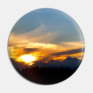Photograph of Guatemalan Volcanoes Sunset Pin