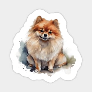 Pomeranian Watercolor Style Magnet