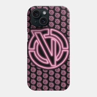 Pink Neon Vindicators Logo with a Pattern Phone Case