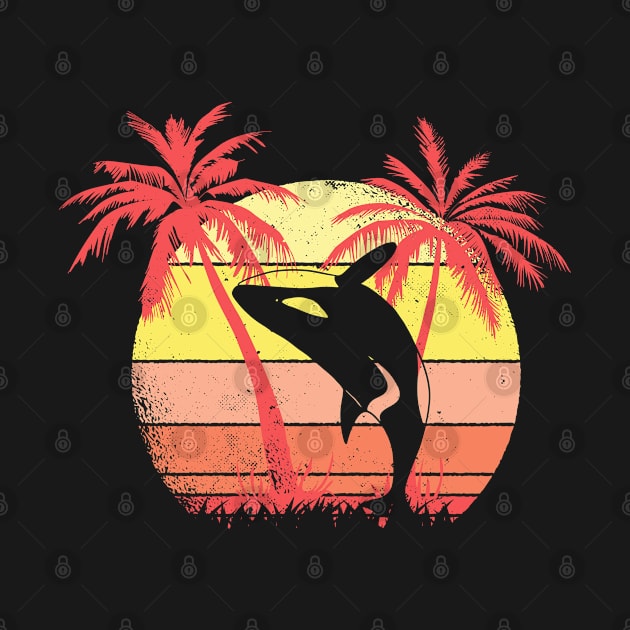 Killer Whale Summer Sunset 80s Palm by bridgewalker