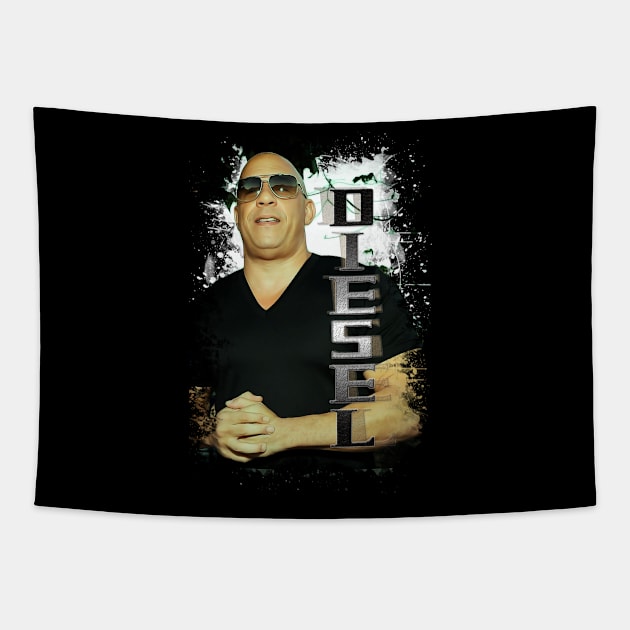 Vin Diesel / High Quality Digital Art Print - 117211215 Tapestry by Semenov