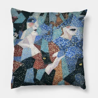 The Haunting Dance by Gino Severini Pillow