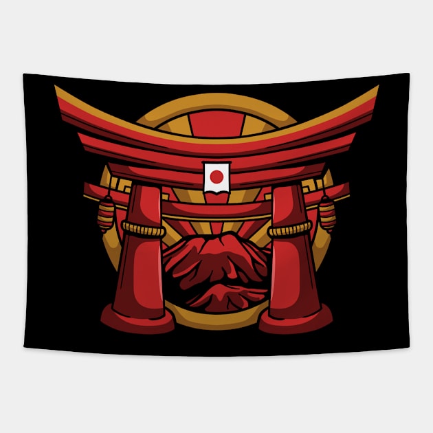 torii gate japan Tapestry by noorshine