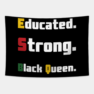 Educated Strong Black Queen Tapestry