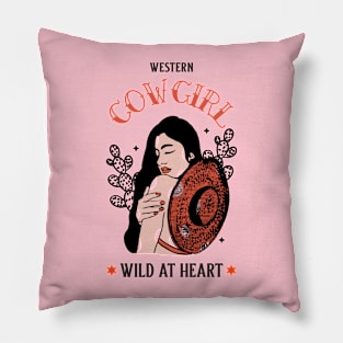 Cowgirl Western Wild At Heart Rodeo Pillow