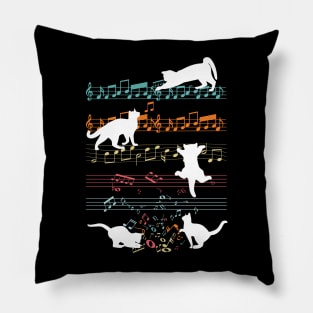 Music Note Cat Pillow