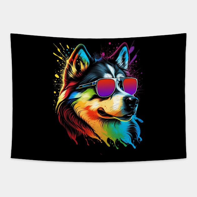 Cool Pride Husky Tapestry by DaniGirls