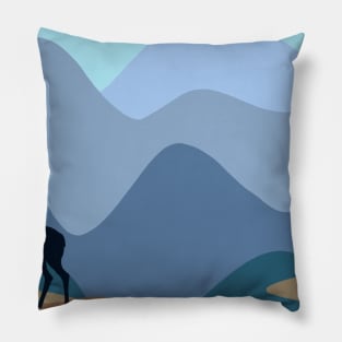 Deer over the horizon Pillow