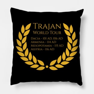 Ancient Roman Emperor Trajan World Tour Pillow