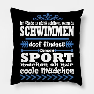 Schwimmen Sport Mädchen Leistungsschwimmer Pillow