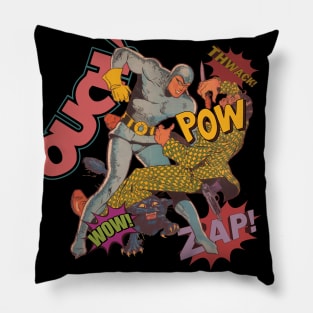 Ouch Pow Zap cartoon vintage comics design Pillow