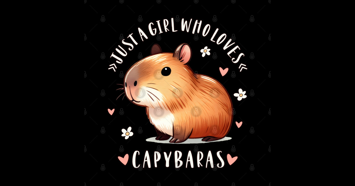 Manta con texto en inglés Just A Girl Who Loves Capybaras, regalo