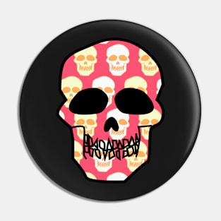 Cranium of skulls in pink Pin