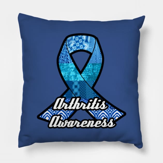 Arthritis Ribbon Pillow by artbyomega