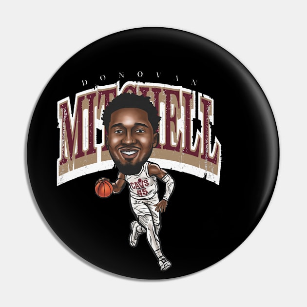 Donovan Mitchell Cleveland Cartoon Pin by artbygonzalez