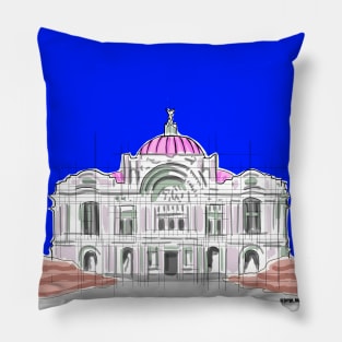 bellas artes in mexico city architecture Pillow
