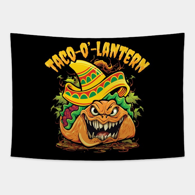 Halloween Taco-O’-Lantern Costume - For Taco & Pumpkin Fans Tapestry by Graphic Duster