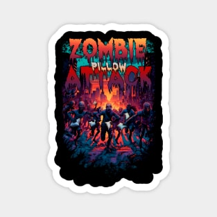 zombie pillow attack Magnet