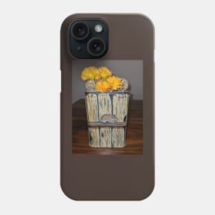 Mouse on a tobacco can with dandelions Phone Case