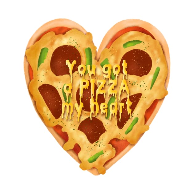 You Got a Pizza My Heart, Valentines by SarahWIllustration