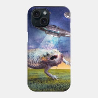 Bearded Dragon Lizard UFO Abduction Phone Case