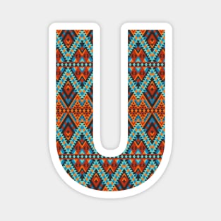 Letter U- boho design Magnet