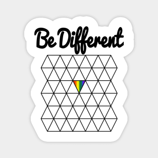 Pride Triangle Rainbow Color White gift idea Magnet