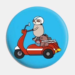 Sloth & Capybara Scooter Duo Pin