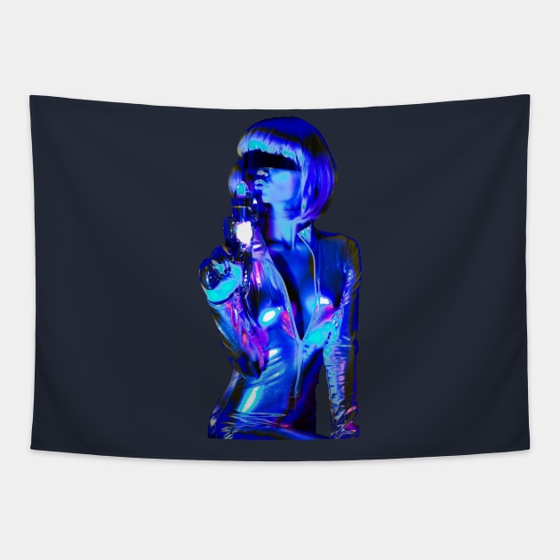 Project Blue Babe Tapestry by backpackrocket