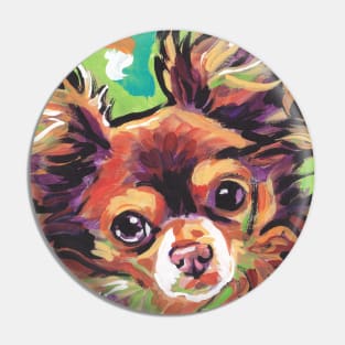 Chi Chi Dog Bright colorful pop dog art Pin